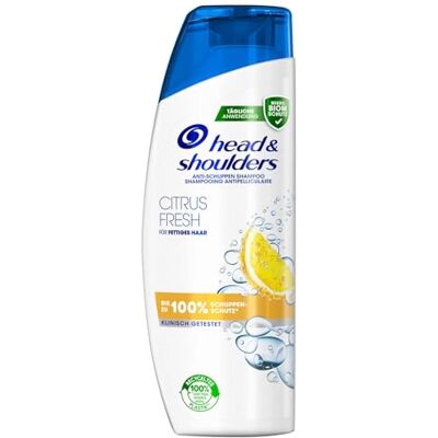 Head & Shoulders Citrus Fresh Anti-roos shampoo voor vettig haar, 300 ml, dagelijks gebruik, tot 100% roosbescherming, klinisch getest, schoon fris gevoel Head & Shoulders Citrus Fresh Anti-roos shampoo voor vettig haar, 300 ml, dagelijks gebruik, tot 100% roosbescherming, klinisch getest, schoon fris gevoel