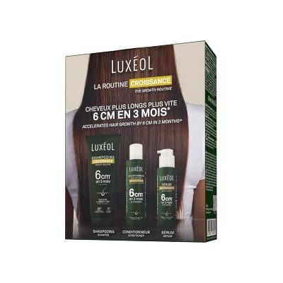 Luxéol Groeiroutine set Haar + lang + snel – shampoo + conditioner zonder uitspoelen + serum – gemaakt in Frankrijk Luxéol Groeiroutine set Haar + lang + snel – shampoo + conditioner zonder uitspoelen + serum – gemaakt in Frankrijk