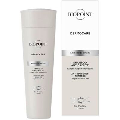 BIOPOINT Dermocare Anti-haaruitvalshampoo voor dames, reinigt met zachtheid, versterkt en volume het haar, bevordert de vitaliteit, 200 ml BIOPOINT Dermocare Anti-haaruitvalshampoo voor dames, reinigt met zachtheid, versterkt en volume het haar, bevordert de vitaliteit, 200 ml