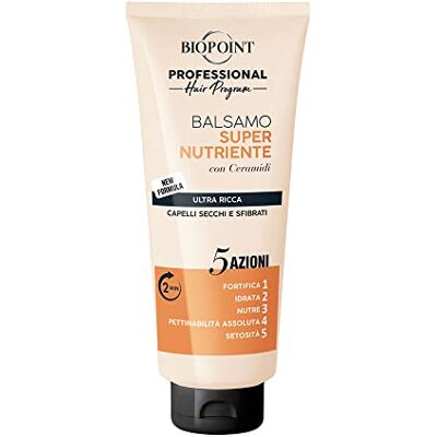 BIOPOINT Professional Balsamo Super Nutrient met Ceramiden Ultra Ricca voor droog en haar (5 acties, 350 ml) BIOPOINT Professional Balsamo Super Nutrient met Ceramiden Ultra Ricca voor droog en haar (5 acties, 350 ml)