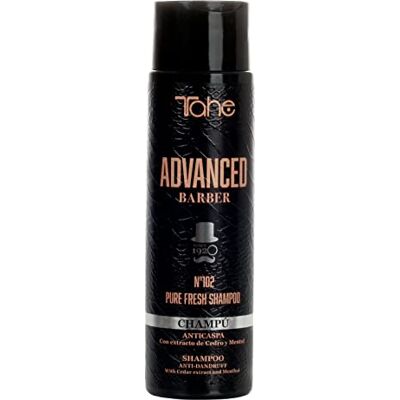 Tahe Advanced Barber Anti-roos shampoo voor heren, nr. 102 Pure Fresh Shampoo, 300 ml Tahe Advanced Barber Anti-roos shampoo voor heren, nr. 102 Pure Fresh Shampoo, 300 ml