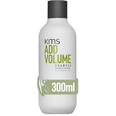 KMS Addolume Shampoo voor fijn tot medium haar, gebrek aan volume of dun lijken, meer volume, sterker haar, veganistische formule met upcycled rijst, siliconenvrij, 300 ml KMS Addolume Shampoo voor fijn tot medium haar, gebrek aan volume of dun lijken, meer volume, sterker haar, veganistische formule met upcycled rijst, siliconenvrij, 300 ml