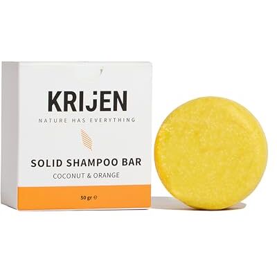 Krijen Veganistische shampoo met kokosolie en sinaasappelolie, volume voor fijn en normaal haar, met plantaardige eiwitten en provitamine B5, handgemaakt, werkt ook met hard water, 50 g Krijen Veganistische shampoo met kokosolie en sinaasappelolie, volume voor fijn en normaal haar, met plantaardige eiwitten en provitamine B5, handgemaakt, werkt ook met hard water, 50 g