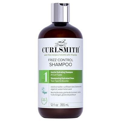 CURLSMITH Anti-kroes reiniger, milde en hydraterende shampoo, voor alle soorten krullen, langdurige kroezencontrole, veganistisch (355 ml) Shampoing anti-frisottis pour boucles, élimine les résidus, Tous types de boucles, végan, 355 ml CURLSMITH Anti-kroes reiniger, milde en hydraterende shampoo, voor alle soorten krullen, langdurige kroezencontrole, veganistisch (355 ml) Shampoing anti-frisottis pour boucles, élimine les résidus, Tous types de boucles, végan, 355 ml