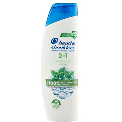 Head & Shoulders Menthol Fresh 2-in-1 shampoo en conditioner voor vet haar, tot 100% bescherming tegen roos voor huid en haar, klinisch bewezen, dermatologisch getest, 225 ml Head & Shoulders Menthol Fresh 2-in-1 shampoo en conditioner voor vet haar, tot 100% bescherming tegen roos voor huid en haar, klinisch bewezen, dermatologisch getest, 225 ml