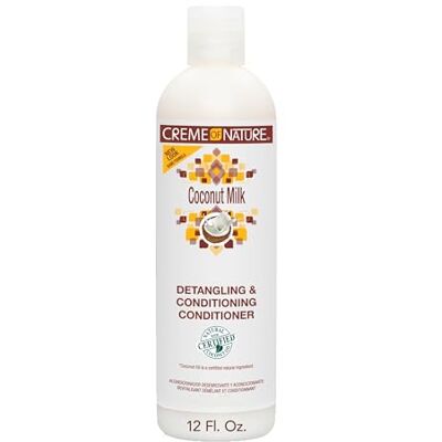 Creme of Nature , CNI, conditioner met kokosmelk, ontwarring en conditioner geschikt voor alle haartypes, formule doordrenkt met kokosolie, intensieve voeding en glans (354 ml) Creme of Nature , CNI, conditioner met kokosmelk, ontwarring en conditioner geschikt voor alle haartypes, formule doordrenkt met kokosolie, intensieve voeding en glans (354 ml)