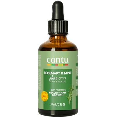CANTU Met biotine doordrenkte versterkende olie voor haar en hoofdhuid met rozemarijn en munt (59 ml) CANTU Met biotine doordrenkte versterkende olie voor haar en hoofdhuid met rozemarijn en munt (59 ml)