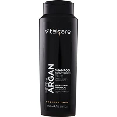 Vitalcare Imperial Argan Herstructurerende shampoo voor droog en beschadigd haar, herstructurerende shampoo met arganolie, 500 ml Vitalcare Imperial Argan Herstructurerende shampoo voor droog en beschadigd haar, herstructurerende shampoo met arganolie, 500 ml