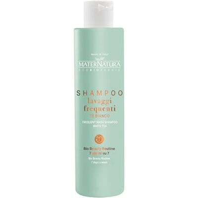 Maternatura , Shampoo veelvuldig wassen met witte thee, beschermt het natuurlijke vocht van het haar, biologische schoonheidsroutine 7 dagen per week, gemaakt in Italië 250 ml Maternatura , Shampoo veelvuldig wassen met witte thee, beschermt het natuurlijke vocht van het haar, biologische schoonheidsroutine 7 dagen per week, gemaakt in Italië 250 ml