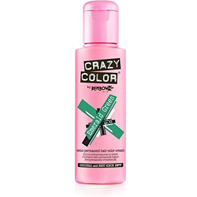 Crazy Color Crazy Colour semipermanent haarverf, 100 ml, 2 stuks (smaragdgroen) Crazy Color Crazy Colour semipermanent haarverf, 100 ml, 2 stuks (smaragdgroen)