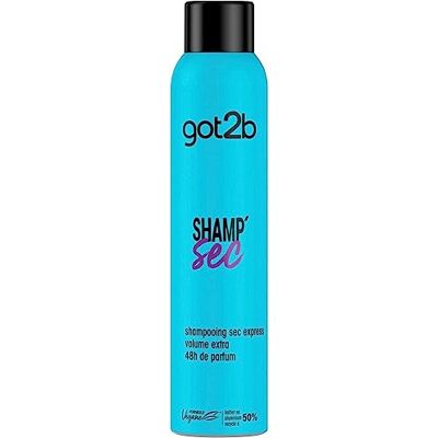 Got2B Schwarzkopf Shamp' Dry Express-shampoo voor haar, extra volume en 48 uur geur, veganistische formule zonder witte resten voor volume, 200 ml Got2B Schwarzkopf Shamp' Dry Express-shampoo voor haar, extra volume en 48 uur geur, veganistische formule zonder witte resten voor volume, 200 ml