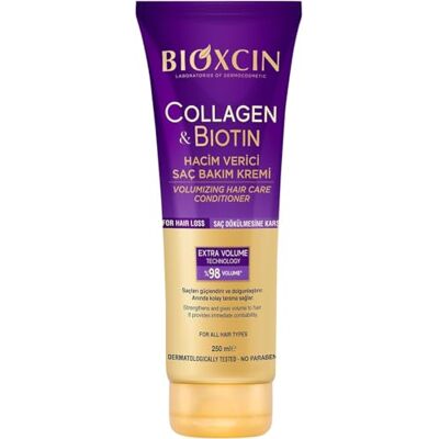BIOXCIN Collageen & Biotin volume conditioner 250 ml versterkende conditioner voor fijn en fijn haar haarverdikking en volume door gehydrolyseerd collageen en biotine BIOXCIN Collageen & Biotin volume conditioner 250 ml versterkende conditioner voor fijn en fijn haar haarverdikking en volume door gehydrolyseerd collageen en biotine