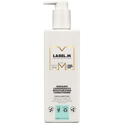 LABEL M Organic Moisturising Lemongrass Conditioner voor dames, 200 ml LABEL M Organic Moisturising Lemongrass Conditioner voor dames, 200 ml