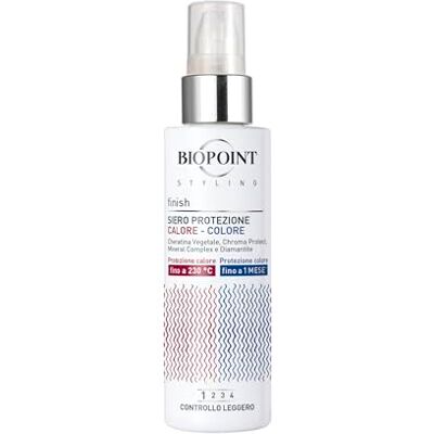 BIOPOINT Styling Warmte- en kleurbeschermingsserum, bescherming tot 230° tegen de hitte van Phon, plaat en stoppers en kleurbescherming tot 1 maand tegen verbleken, 200 ml BIOPOINT Styling Warmte- en kleurbeschermingsserum, bescherming tot 230° tegen de hitte van Phon, plaat en stoppers en kleurbescherming tot 1 maand tegen verbleken, 200 ml