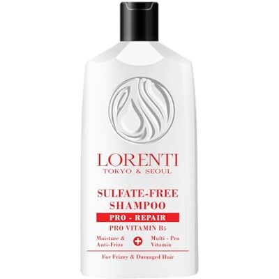 LORENTI TOKYO & SEOUL Shampoo zonder zout, sulfaten en siliconen, 630 ml, sulfaatvrije shampoo voor kroeshaar en beschadigd haar, hydrateert LORENTI TOKYO & SEOUL Shampoo zonder zout, sulfaten en siliconen, 630 ml, sulfaatvrije shampoo voor kroeshaar en beschadigd haar, hydrateert