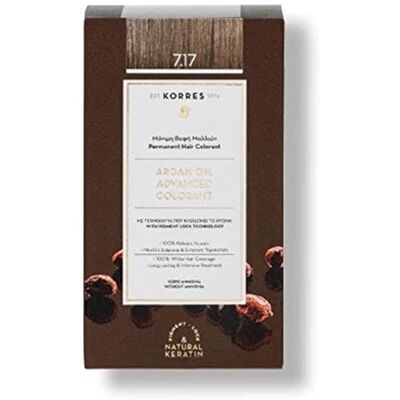 KORRES Arganoliekleurstof – ammoniakvrij – middelblond beige 7.17 – 100% witte en veganistische haarafdekking voor een langdurige kleur KORRES Arganoliekleurstof – ammoniakvrij – middelblond beige 7.17 – 100% witte en veganistische haarafdekking voor een langdurige kleur