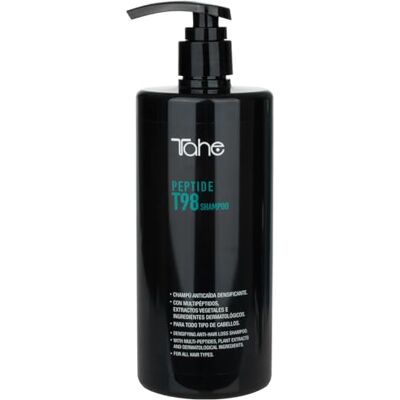 Tahe Peptide T98 Anti-haaruitvalshampoo met multipeptiden en plantenextracten, versterkt en verzorgt het haar (750 ml) Tahe Peptide T98 Anti-haaruitvalshampoo met multipeptiden en plantenextracten, versterkt en verzorgt het haar (750 ml)