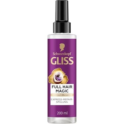 Gliss Kur Gliss Express Full Hair Magic Repair Conditioner (200 ml) voor onmiddellijke ontwarren, volheid en breukbescherming, met hittebescherming tot 230 °C Gliss Kur Gliss Express Full Hair Magic Repair Conditioner (200 ml) voor onmiddellijke ontwarren, volheid en breukbescherming, met hittebescherming tot 230 °C