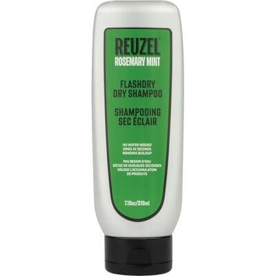 REUZEL Flashdry Droogshampoo voor mannen, onmiddellijke verfrissing zonder water, absorbeert overtollig talg en geeft volume, zonder resten of witte folie, geschikt voor alle haartypes, 210 ml/7 o REUZEL Flashdry Droogshampoo voor mannen, onmiddellijke verfrissing zonder water, absorbeert overtollig talg en geeft volume, zonder resten of witte folie, geschikt voor alle haartypes, 210 ml/7 o