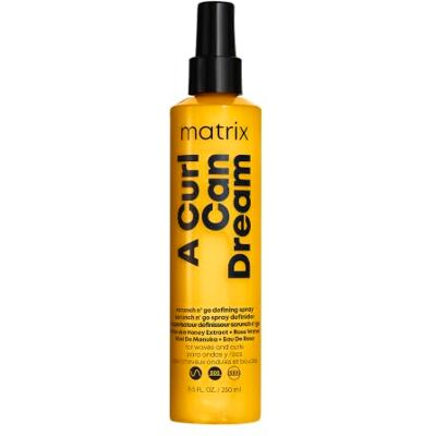 Matrix Spray zonder uitspoelen, voor gedefinieerde golven, met Manuka-honingextract en rozenwater, hittebescherming en anti-kroeseffect, A Curl Can Dream Wave Scrunch N' Go Spray 1 Matrix Spray zonder uitspoelen, voor gedefinieerde golven, met Manuka-honingextract en rozenwater, hittebescherming en anti-kroeseffect, A Curl Can Dream Wave Scrunch N' Go Spray 1