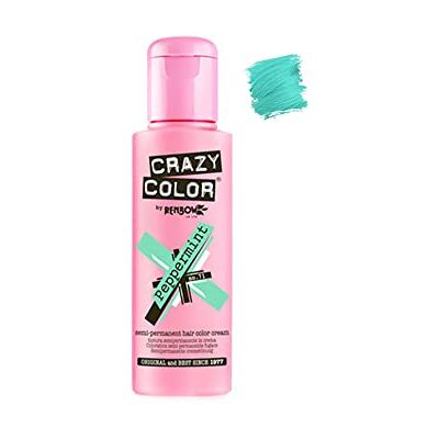 Crazy Color Haarverf, semipermanente haarkleuring, 100 ml, Pepermint Crazy Color Haarverf, semipermanente haarkleuring, 100 ml, Pepermint