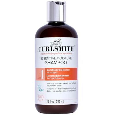 CURLSMITH Essential Moisture Cleanser, zachte en voedende shampoo voor golvend, krullend en kroeshaar, veganistisch (355 ml) CURLSMITH Essential Moisture Cleanser, zachte en voedende shampoo voor golvend, krullend en kroeshaar, veganistisch (355 ml)