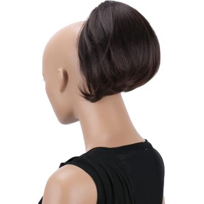 CAISHA Haarstukje, gevlochten, met vlinderclip, bruiloft, stropdas, Hepburn, donkerbruin, H412 CAISHA Haarstukje, gevlochten, met vlinderclip, bruiloft, stropdas, Hepburn, donkerbruin, H412