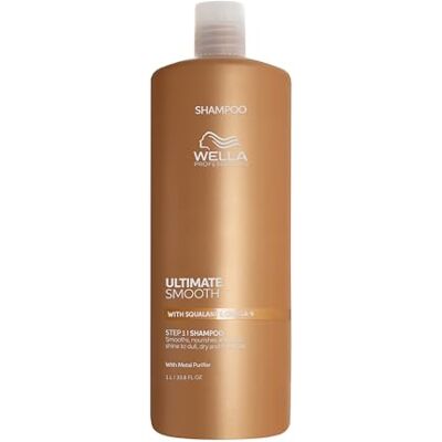WELLA Professionals Ultimate Smooth Shampoo Hydraterende shampoo met squalaan en omega 9 herstructurerend droog, mat en pannenkoeken (1 l) WELLA Professionals Ultimate Smooth Shampoo Hydraterende shampoo met squalaan en omega 9 herstructurerend droog, mat en pannenkoeken (1 l)