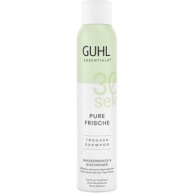 Guhl Droogshampoo 30 seconden, pure frisheid, inhoud 200 ml, niacinamide en watermunt, effectief als shampoo, zacht als een dagpauze, zonder resten, zonder siliconen Guhl Droogshampoo 30 seconden, pure frisheid, inhoud 200 ml, niacinamide en watermunt, effectief als shampoo, zacht als een dagpauze, zonder resten, zonder siliconen