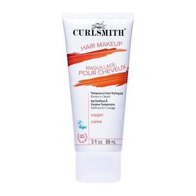 CURLSMITH Haarmake-up – Veganistische tijdelijke stylinggel en kleurstof, koper (89 ml) CURLSMITH Haarmake-up – Veganistische tijdelijke stylinggel en kleurstof, koper (89 ml)