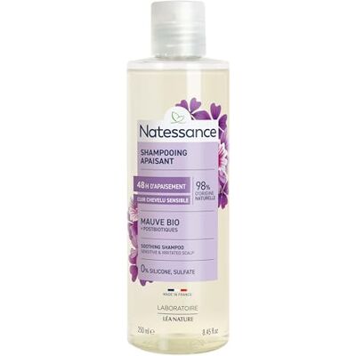 Natessance Shampooing Apaisant à la Mauve Bio Cuirs Chevelus Sensibles, 250ml Natessance Shampooing Apaisant à la Mauve Bio Cuirs Chevelus Sensibles, 250ml