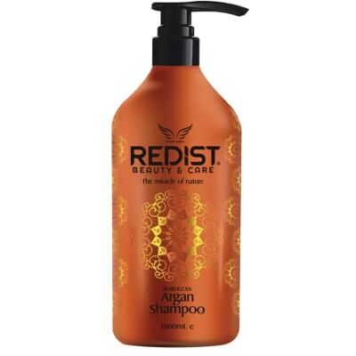 Redist Moroccan Argan Hair Care Shampoo, 1000 ml, haarshampoo met arganolie, herstellende shampoo, hydraterend, tegen droog en beschadigd haar, intensieve verzorging, anti-kroes Redist Moroccan Argan Hair Care Shampoo, 1000 ml, haarshampoo met arganolie, herstellende shampoo, hydraterend, tegen droog en beschadigd haar, intensieve verzorging, anti-kroes