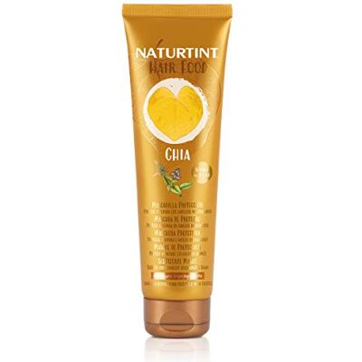 Naturtint Hair Food Chia Beschermend masker, beschermt/herstelt beschadigd haar, speciaal voor beschadigd haar, 99% natuurlijke ingrediënten met chia, 150 ml Naturtint Hair Food Chia Beschermend masker, beschermt/herstelt beschadigd haar, speciaal voor beschadigd haar, 99% natuurlijke ingrediënten met chia, 150 ml