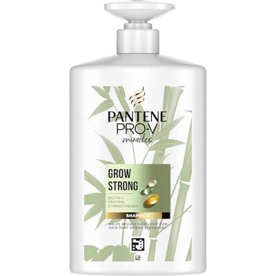 Pantene Pro-V Miracles versterkende shampoo voor droog en beschadigd haar, 1 liter met biotine en eiwitten, vermindert haaruitval door breuk voor een lange en sterke groei Pantene Pro-V Miracles versterkende shampoo voor droog en beschadigd haar, 1 liter met biotine en eiwitten, vermindert haaruitval door breuk voor een lange en sterke groei