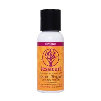 Jessicurl Rockin' Ringlets Styling Potion, Island Fantasy, 2 Fl oz. Lijnzaad Extract Krullenversterker, stijltang voor krullend haar en kroezen controle Jessicurl Rockin' Ringlets Styling Potion, Island Fantasy, 2 Fl oz. Lijnzaad Extract Krullenversterker, stijltang voor krullend haar en kroezen controle
