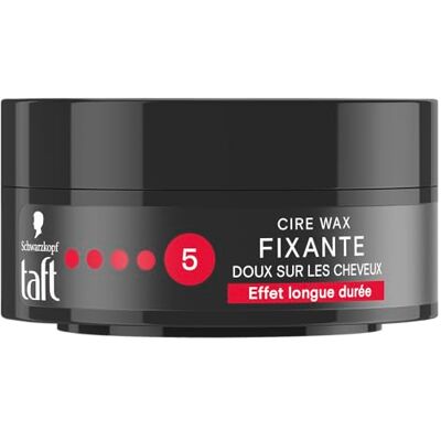 TAFT Schwarzkopf – Power Fixing Wax – haarwas voor heren – zeer sterke fixatie – lange houdbaarheid – 48 uur houdbaarheid – beschermt tegen uitdrogen – styling haar – pot van 75 ml TAFT Schwarzkopf – Power Fixing Wax – haarwas voor heren – zeer sterke fixatie – lange houdbaarheid – 48 uur houdbaarheid – beschermt tegen uitdrogen – styling haar – pot van 75 ml