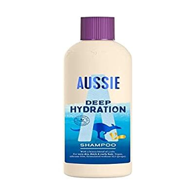 Aussie Deep Hydration Veganistische shampoo, zeer rijk, intensieve hydratatie, voor zeer droog, dik en krullend haar, met avocado-, jojoba- en macadamia-noten, 300 ml Aussie Deep Hydration Veganistische shampoo, zeer rijk, intensieve hydratatie, voor zeer droog, dik en krullend haar, met avocado-, jojoba- en macadamia-noten, 300 ml