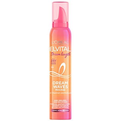 L'Oreal Paris L'Oréal Paris Elvital Dream Waves 24 uur lang gegolfd schuim met vitaminen en ricinusolie, 200 ml L'Oreal Paris L'Oréal Paris Elvital Dream Waves 24 uur lang gegolfd schuim met vitaminen en ricinusolie, 200 ml