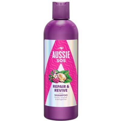 Aussie SOS Repair & Revive Shampoo 300 ml. Je droog, gestrest en beschadigd haar wordt zachter, gladder en gehydrateerd. Voorkomt toekomstige schade. Veganistisch Aussie SOS Repair & Revive Shampoo 300 ml. Je droog, gestrest en beschadigd haar wordt zachter, gladder en gehydrateerd. Voorkomt toekomstige schade. Veganistisch