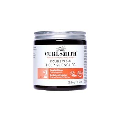 CURLSMITH Double Cream Deep Quencher: veganistische hydraterende conditioner voor ultradroog, golvend of krullend haar (237 ml) CURLSMITH Double Cream Deep Quencher: veganistische hydraterende conditioner voor ultradroog, golvend of krullend haar (237 ml)