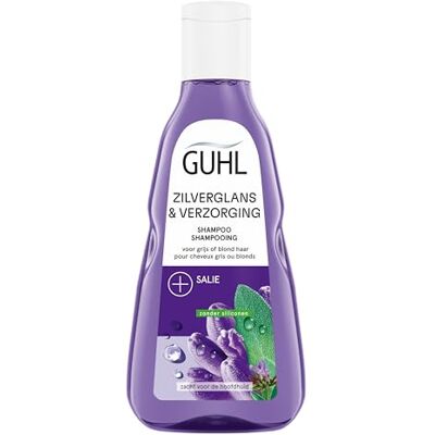 Guhl Zilverglans & Verzorging Shampoo Met Paarse Salie en Olie Voor Grijs of Blond Haar 250 Milliliter Guhl Zilverglans & Verzorging Shampoo Met Paarse Salie en Olie Voor Grijs of Blond Haar 250 Milliliter