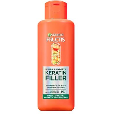 Garnier Fructis, behandeling met spoelen, voor alle beschadigd haar, diepe reparatie, voor sterker haar, met marula-olie en keratine, keratine vuller, reparatie en versterking, 200 Garnier Fructis, behandeling met spoelen, voor alle beschadigd haar, diepe reparatie, voor sterker haar, met marula-olie en keratine, keratine vuller, reparatie en versterking, 200