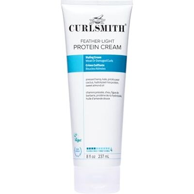 CURLSMITH Vederlichte eiwitcrème, stylingcrème voor gevoelige en beschadigde krullen, gemiddelde grip (8 fl oz) CURLSMITH Vederlichte eiwitcrème, stylingcrème voor gevoelige en beschadigde krullen, gemiddelde grip (8 fl oz)