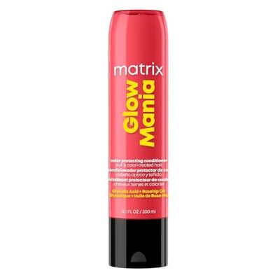 Matrix , Balsem voor gekleurd en dof haar, heldere en beschermde kleur, kleurbescherming, geformuleerd met glycolzuur en rozenbottelolie, sulfaatvrij, Glow Mania, 300 ml Matrix , Balsem voor gekleurd en dof haar, heldere en beschermde kleur, kleurbescherming, geformuleerd met glycolzuur en rozenbottelolie, sulfaatvrij, Glow Mania, 300 ml