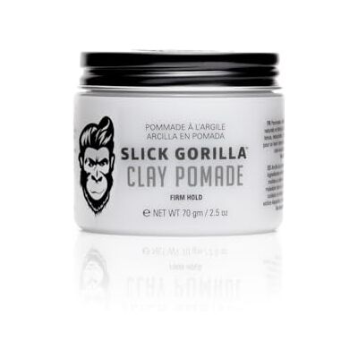 Slick Gorilla Clay Pomade voor Mannen 75 ml Harde Hold met Natuurlijke Matte Afwerking Niet-Vette Pomade voor Gestructureerd, Golvend & Dik Haar Gemakkelijk Af te Wassen, Geen Schilfers Slick Gorilla Clay Pomade voor Mannen 75 ml Harde Hold met Natuurlijke Matte Afwerking Niet-Vette Pomade voor Gestructureerd, Golvend & Dik Haar Gemakkelijk Af te Wassen, Geen Schilfers