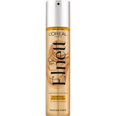 L'Oreal Paris L'Oréal Paris Sterke fixerende haarlak Langdurige 48H Ondetecteerbaar Voor droog en beschadigd haar Verrijkt met Arganolie Elnett Satin 200 ml L'Oreal Paris L'Oréal Paris Sterke fixerende haarlak Langdurige 48H Ondetecteerbaar Voor droog en beschadigd haar Verrijkt met Arganolie Elnett Satin 200 ml