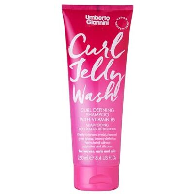 Umberto Giannini Curl Jelly Wash Veganistische, dierproefvrije en sulfaatvrije shampoo voor krullend of golvend haar, 250 ml Umberto Giannini Curl Jelly Wash Veganistische, dierproefvrije en sulfaatvrije shampoo voor krullend of golvend haar, 250 ml