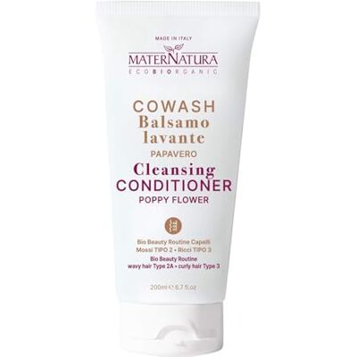 Maternatura , Cowash Haar met maanbloemen, wasconditioner, reiniger en conditioner, Bio Beauty Routine golvend en krullend haar, gemaakt in Italië, 200 ml Maternatura , Cowash Haar met maanbloemen, wasconditioner, reiniger en conditioner, Bio Beauty Routine golvend en krullend haar, gemaakt in Italië, 200 ml