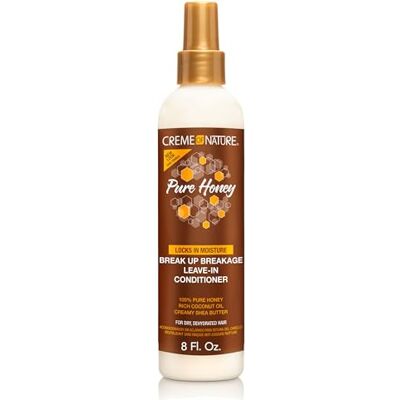 Creme of Nature Pure Honey Verzorging met kokos, sheaboter en honing, hydrateert en beschermt, voor droog en beschadigd, krullend, kroezig en pluishaar, sulfaatvrij, niet uitspoelen, spray (236,5 ml) Creme of Nature Pure Honey Verzorging met kokos, sheaboter en honing, hydrateert en beschermt, voor droog en beschadigd, krullend, kroezig en pluishaar, sulfaatvrij, niet uitspoelen, spray (236,5 ml)