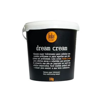 Lola Cosmetics Dream Cream Haarmasker, intensieve hydratatie, ideaal voor alle haartypes, voedende formule, 3000 g Lola Cosmetics Dream Cream Haarmasker, intensieve hydratatie, ideaal voor alle haartypes, voedende formule, 3000 g